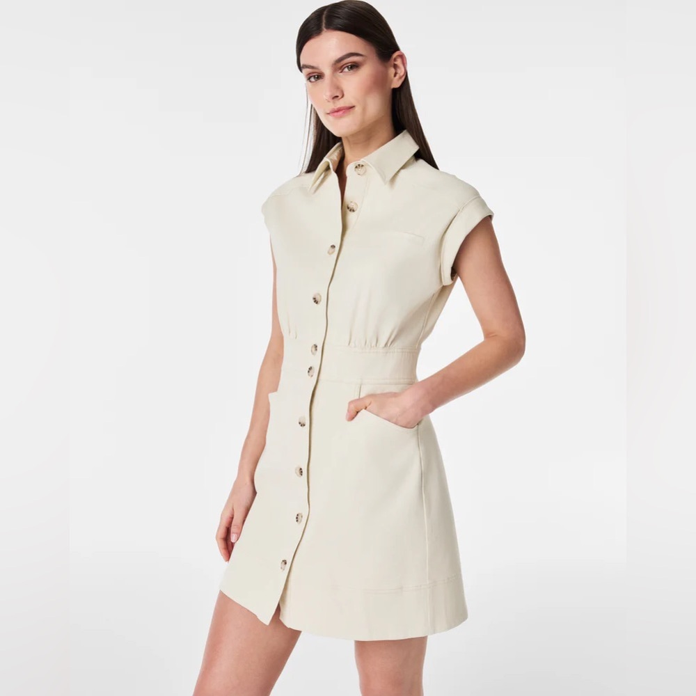NWT Spanx Stretch Twill Utility Dress L